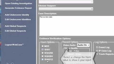 WebCase How to Video -Starting a new case