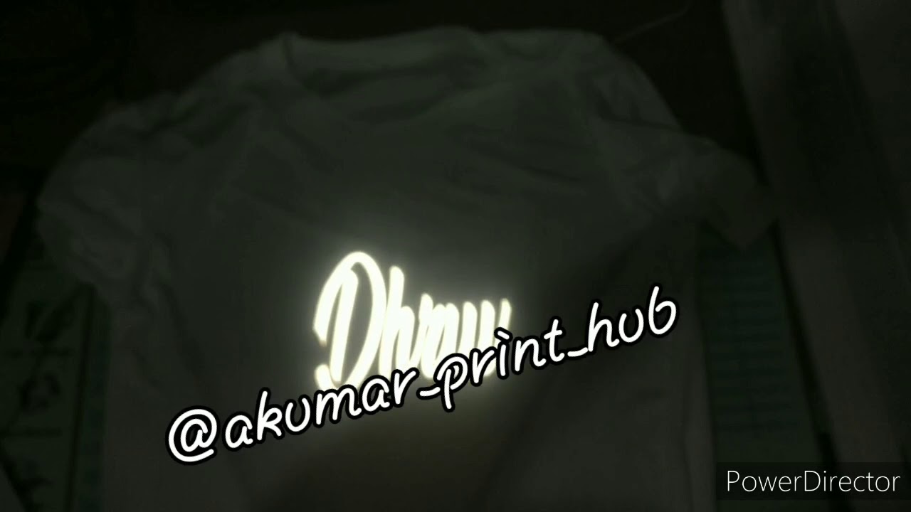 Customized Sublimation Name/Text/Design Reflective Vinyl Printed Tshirt By Akumar Print Hub