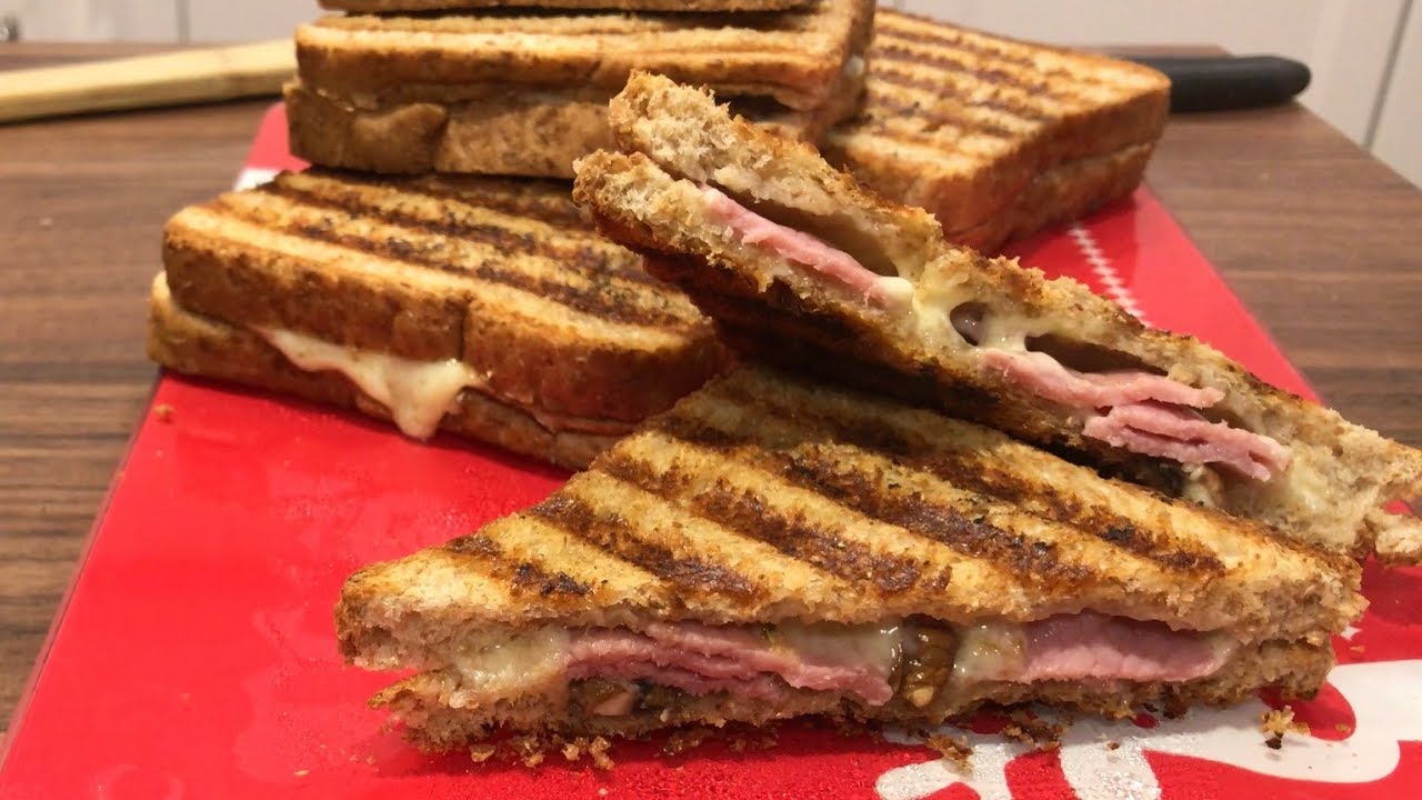 SchinkenCheddar Sandwiches im Tefal OptiGrill YouTube