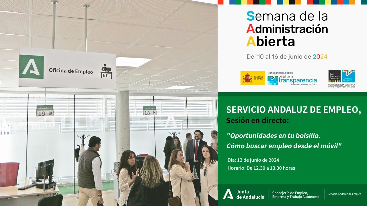 Semana de la Administración Abierta: Oportunidades en tu bolsillo. Cómo buscar empleo desde el móvil