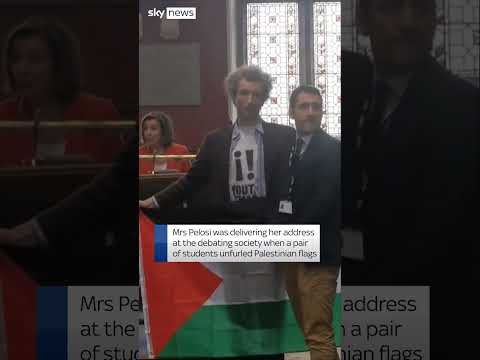 Gaza Protest Interrupts Nancy Pelosi's Speech