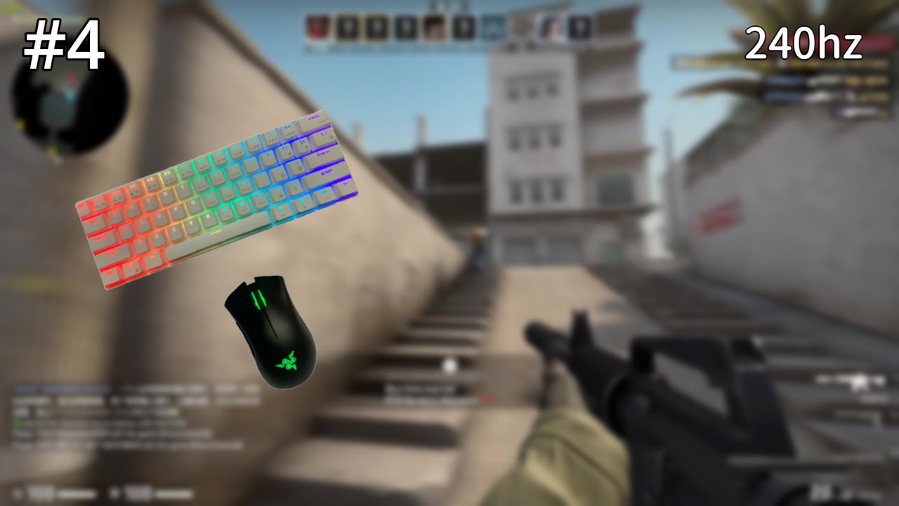 RK61 Keyboard ASMR CS:GO Deathmatch Dust 2 Gameplay #4, 4K UHD 240FPS ...