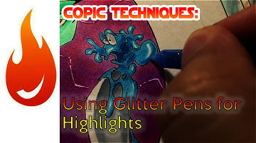 Copic Techniques: Using Glitter Pens for Highlights