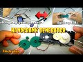 How to make a Handcrank Generator from geared d.c. motor...