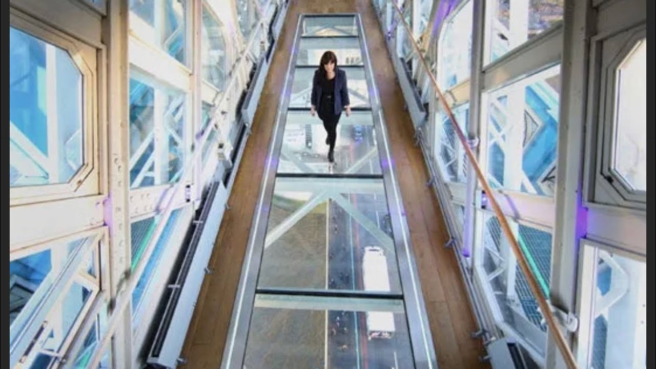 Tower Bridge Glass Floor London Uk Scary Walkway