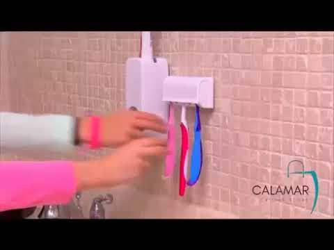 Albarato • Porta cepillos con dispensador para pasta de dientes