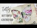 Tatty Shabby Chic Butterfly for your Junk Journal Centerfold | My Big Fat Pink Journal No9 🩷🌸