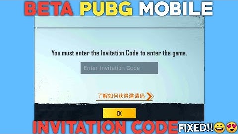 SOLVED - PUBG Mobile Beta Invitation Code | Generate Invitation Code Error in Pubg Beta