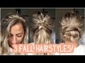 3 TRENDY, EASY, EVERY DAY FALL HAIRSTYLES - Medium &amp; Long Hairstyles