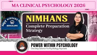 NIMHANS MA Clinical Psychology 2026 | Complete Preparation Strategy + Study Plan