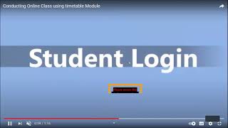 Session on Conducting online Classes using Timetable Module and Quiz Module