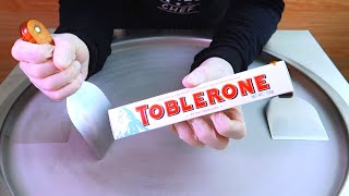 Toblerone ice cream rolls street food - ايس كريم رول على الصاج توبليرون