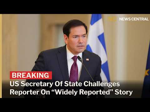 RAW MOMENTS: Marco Rubio Confronts Reporter Over Fake News at Greece Press Briefing | AC1F