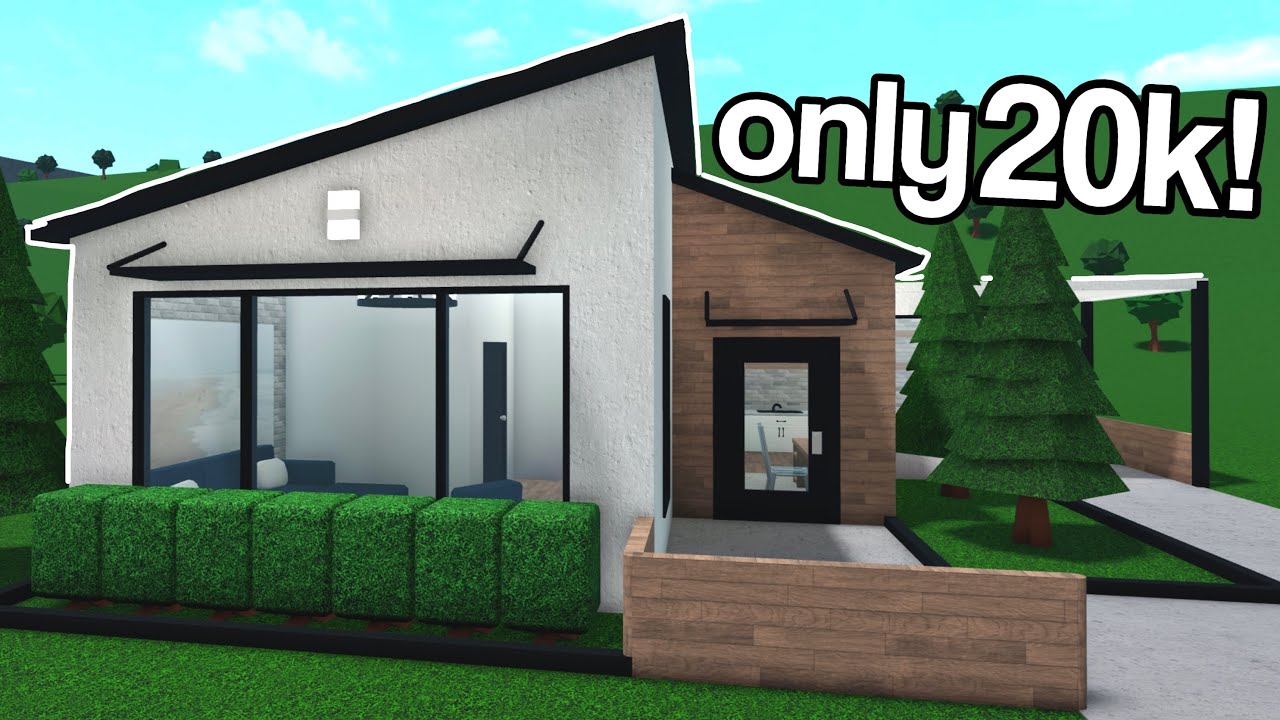 20K MODERN HOUSE | Bloxburg Tutorial with Voice