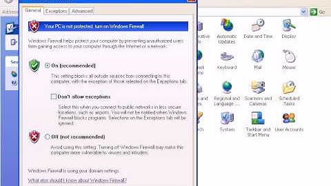How To Set Windows Firewall In Windows XP