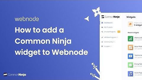 How to add a Common Ninja Widget to Webnode