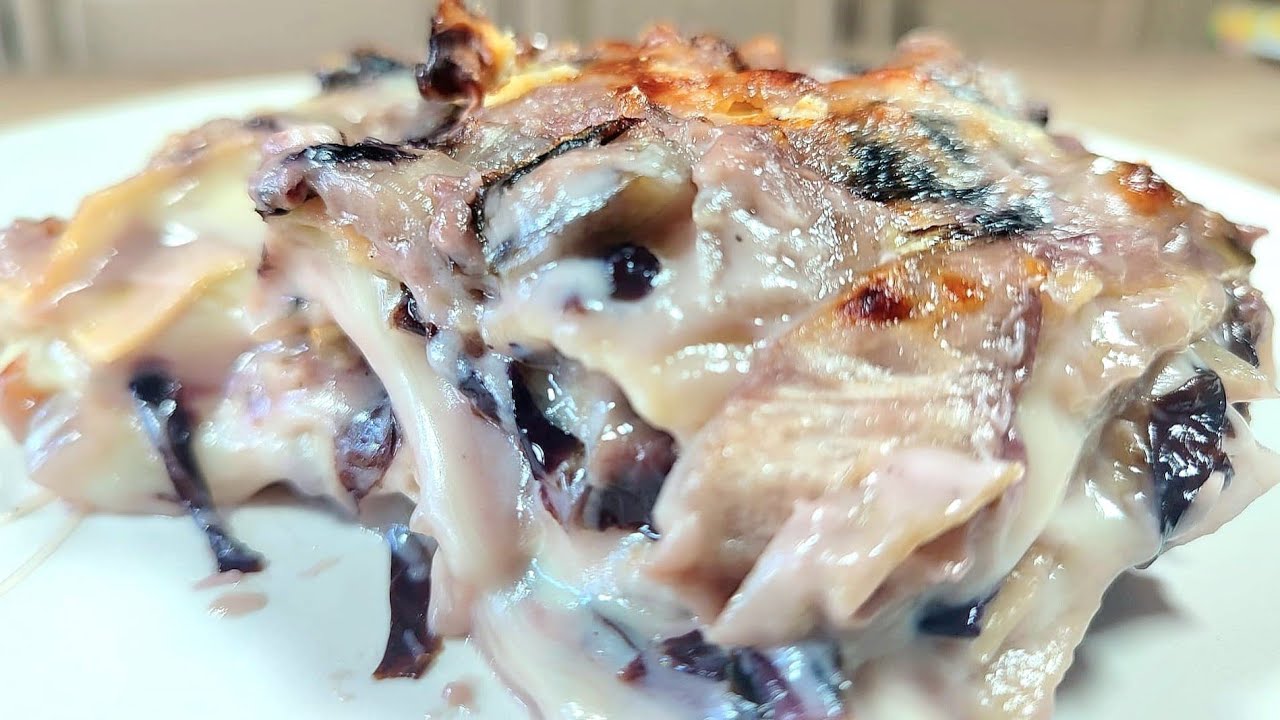 NON HO MAI MANGIATO UNA #LASAGNA COSÌ BUONA al #RADICCHIO, FORMAGGIO e NOCI ricetta facile e veloce