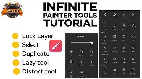 Infinite painter tools tutorial| Lock layer, Select mask, duplicate layer,lazy, Distort perspective
