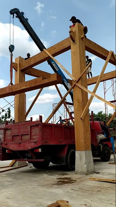 PROSES MENDIRIKAN RUMAH JOGLO  #shorts