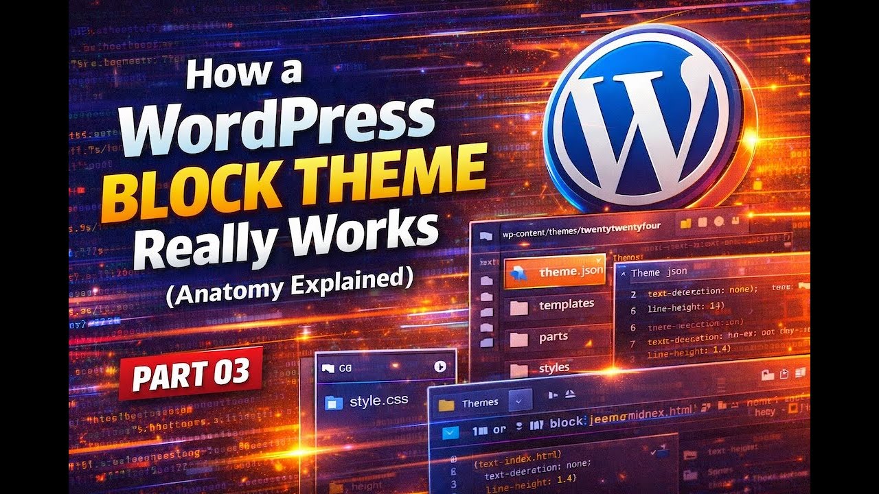 Part 03 | WordPress Block Theme Anatomy and Architecture Explained ...