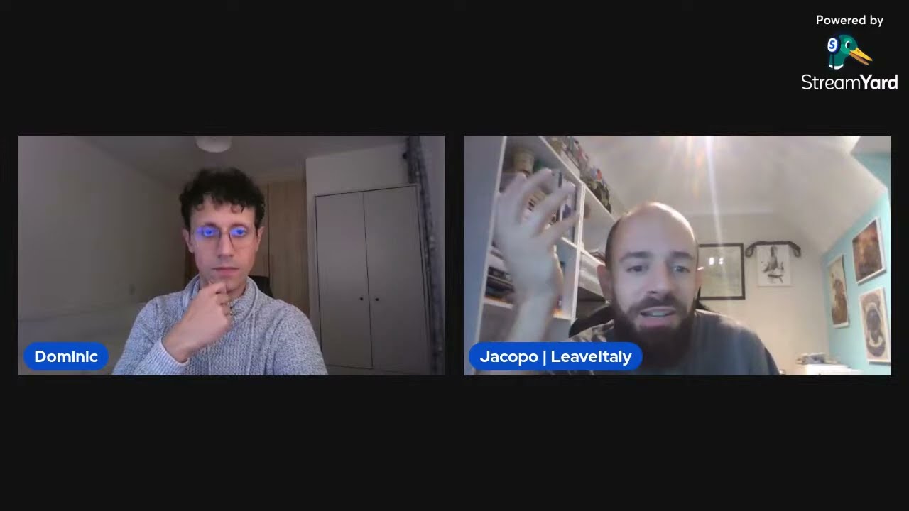 Live con Jacopo di @LeaveItaly