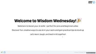 Smart Marketing with AI: How to Win More Clients | Wisdom Wednesday Webinar