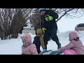 Kids first time sledding best day ever  21221