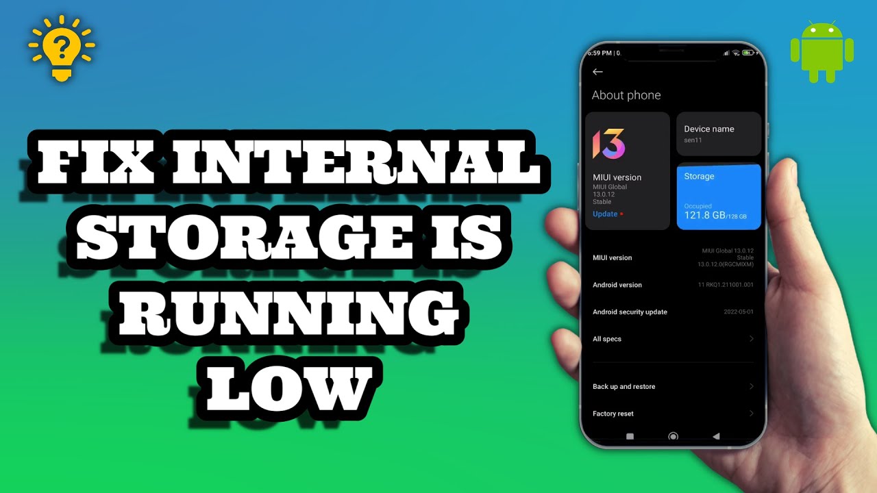 Fix Internal Storage Android Is Running Low | Social Tech Insider - YouTube