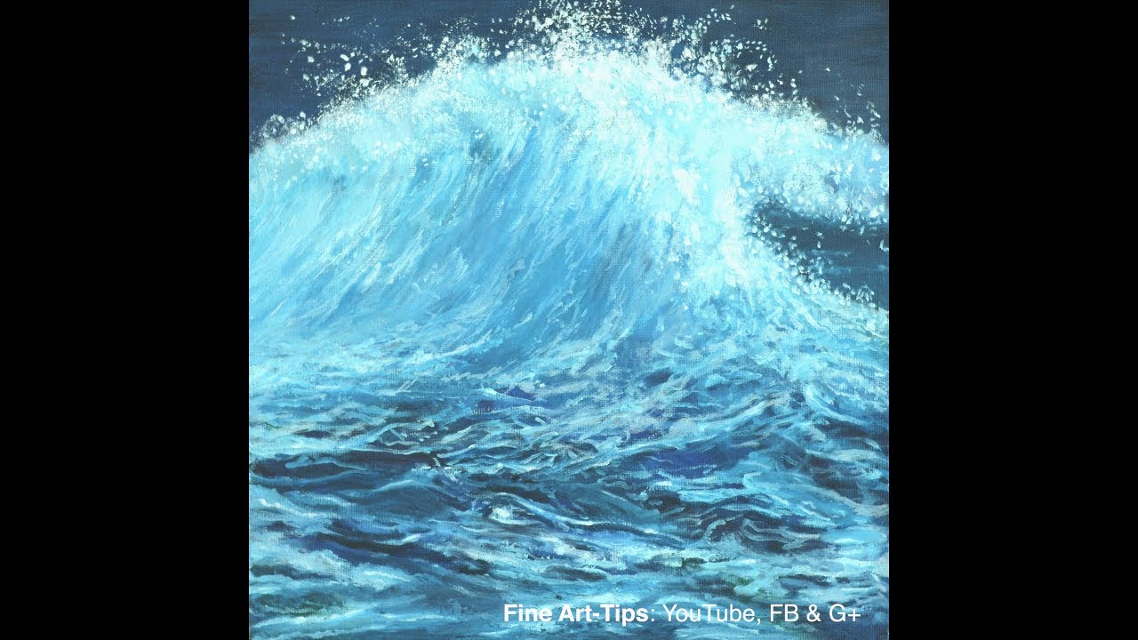 ⁣How to Paint a Sea Wave - Narrated Oil Painting Tutorial