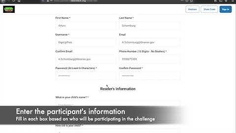 Summer Reading Challenge Program 2020: Registering on Beanstack