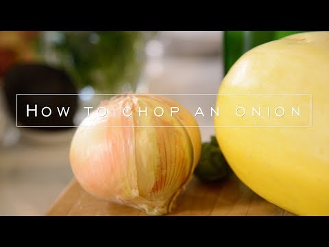 How to chop up or dice an onion with a chef's knife