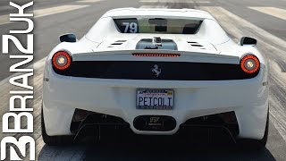 Brianzuk records a nicely modded 458 spider with ipe (innotech
performance exhaust) f1 accelerating full throttle down an airstrip
runway at the 2014 shift-s...