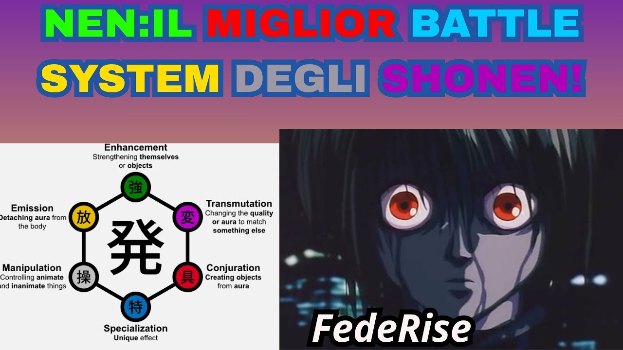NEN:SPIEGAZIONE DETTAGLIATA DEL BATTLE SYSTEM MIGLIORE DI SEMPRE! #hunterxhunter #federise #manga