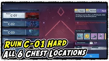 Ruin C-01 Hard All 6 Chest Locations Tower of Fantasy