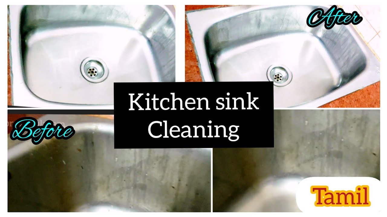 kitchen sink cleaning in tamil /how to clean kitchen sink in easy