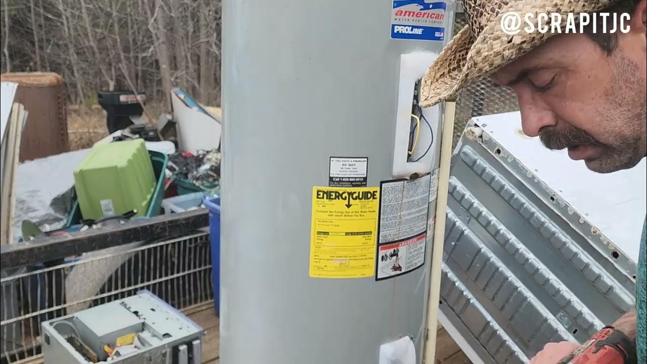 Field Strip a Water heater for scrap scraplife howto YouTube