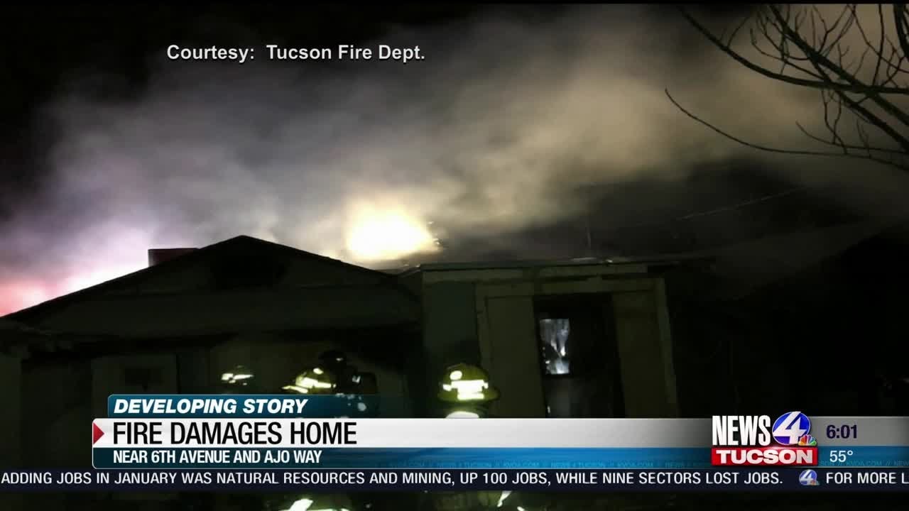 Crews battle south side home fire - YouTube