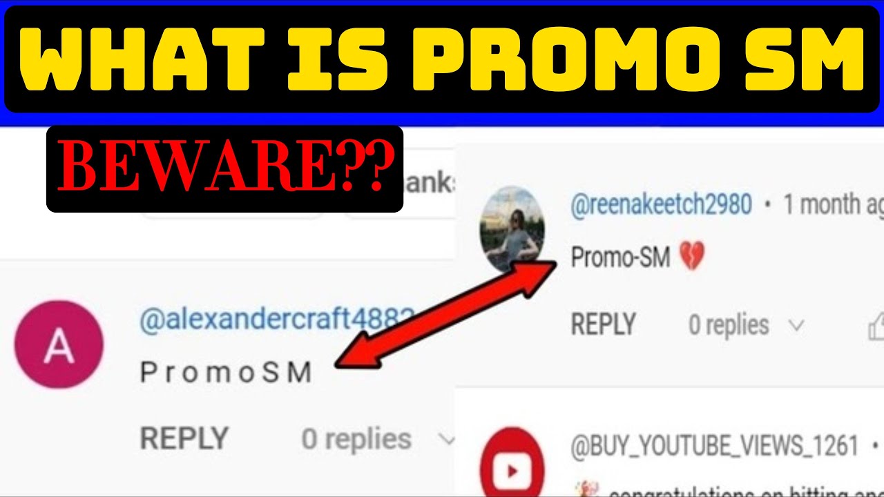 What is Promosm in YouTube Comments😨! BEWARE?? 