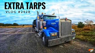 EXTRA TARPS | My Trucking Life | Vlog #2928