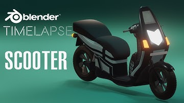 Scooter in Blender 2.9 - 3D Modeling Timelapse