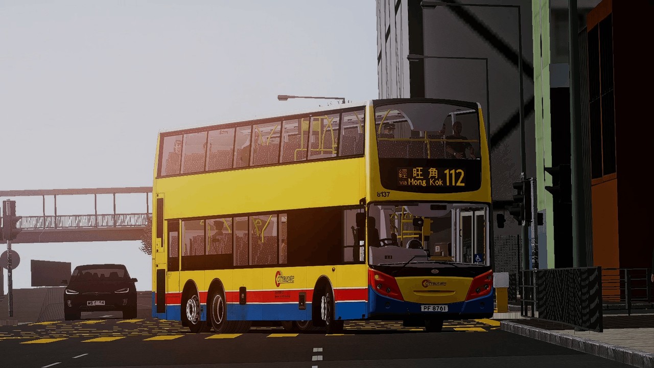 (紅隧入口爬頭) OMSI 2 CTB 112 北角(百福道)→蘇屋｜8137 PF8761