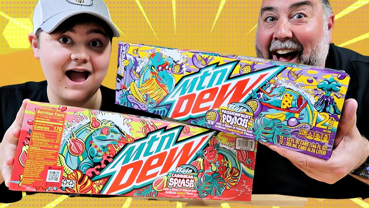 NEW MTN DEW Summer 2023 Baja Flavors | Passionfruit Punch and Caribbean Splash Review