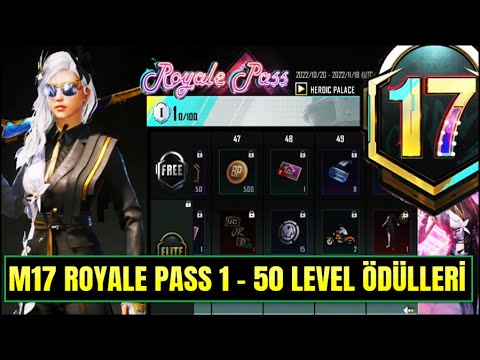 M17 ROYALE PASS ÖDÜLLERİ | 1 – 50 LEVEL M17 ROYALE PASS ÖDÜLLERİ | M17 RP ÖDÜLLERİ | PUBG MOBILE