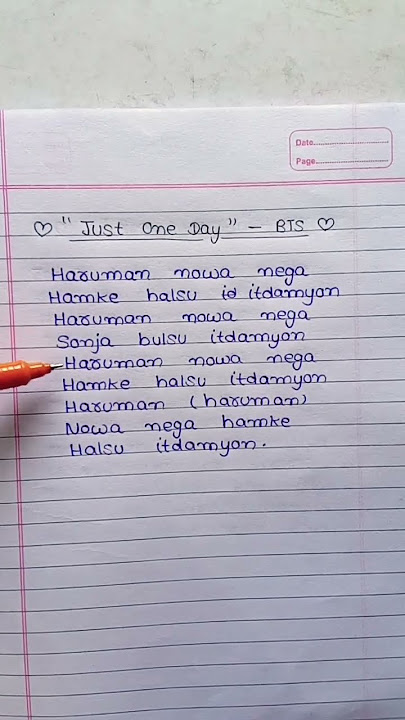 ❤️# ' Just One Day ' song lyrics 🎶 (BTS) / # viral k-pop song lyrics 🎶🎶❤️