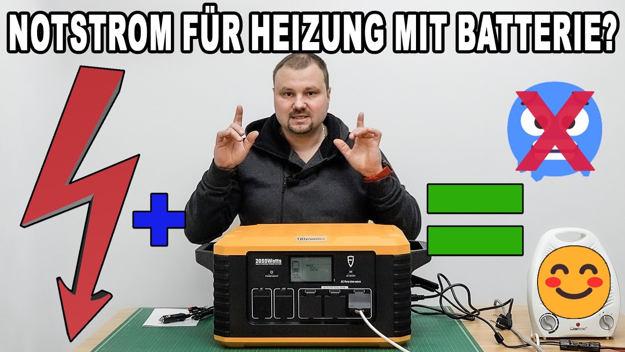 Notstrom für Heizung mit Batterie? So geht es ohne komplizierte  Netzeinspeisung! 