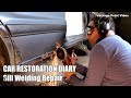 Welding and filler repair to rusty sill: Charade Restoration #8