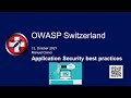 Application Security best practices