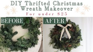 DIY Christmas Wreath Makeover | Thrift Store Makeover