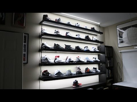 Jordan Shoe Wall Is Complete, DIY Shoe Wall