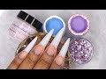 🔴 Watch Me Do Nails LIVE! - Purple and Blue #notpolish Acrylic Nails - LongHairPrettyNails